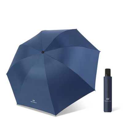 21 pulgadas * 8k Black UV Proof Coating Triple Fold Market Paraguas con diseños personalizados