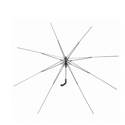 Diseño minimalista Todo en 1 8 Cuadro de paraguas de hueso con cinturón de codo recto de fibra de vidrio