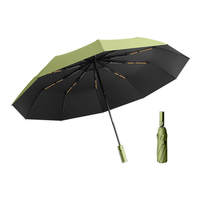 Paraguas triple plegable con mango de cristal El último equipo de protección solar y lluvia
