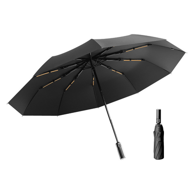 Paraguas triple plegable con mango de cristal El último equipo de protección solar y lluvia