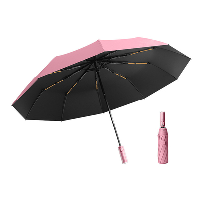Paraguas triple plegable con mango de cristal El último equipo de protección solar y lluvia