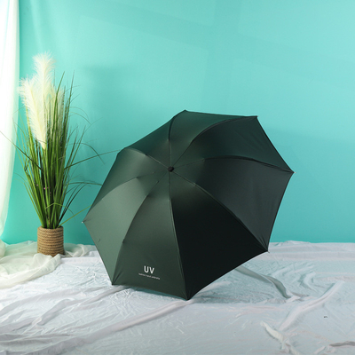X302 Paraguas de viaje negro impermeable a los rayos UV y revestimiento 8k Paraguas para lluvia