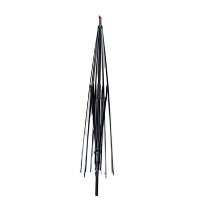Diseño minimalista Personalizado 8k Black Coated Metal Fibra de vidrio marco de paraguas para BSCI