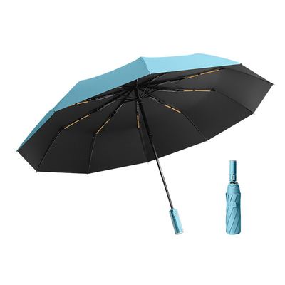Comodidad totalmente automática Manija mecánica de cristal Paraguas de protección UV a prueba de viento