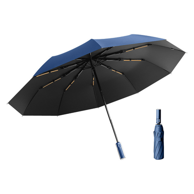 Comodidad totalmente automática Manija mecánica de cristal Paraguas de protección UV a prueba de viento