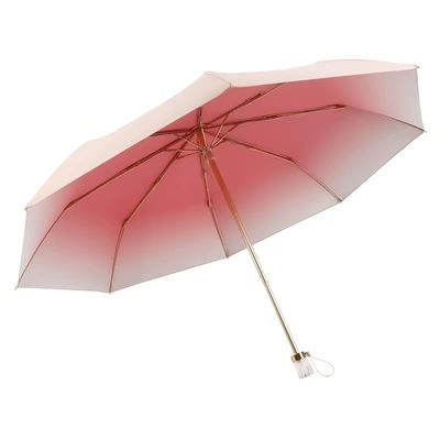 Cuadro de eje de metal con sombrilla de sombra de gradiente personalizada Popular para mujeres Todo en una función