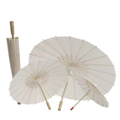 Requisitos hechos a mano Paraguas de papel japonés blanco con diseños personalizados Impresión de logotipos