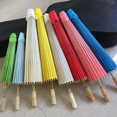Requisitos hechos a mano Paraguas de papel japonés blanco con diseños personalizados Impresión de logotipos