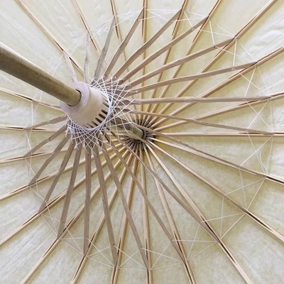 Requisitos hechos a mano Paraguas de papel japonés blanco con diseños personalizados Impresión de logotipos