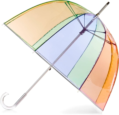 Logotipo personalizado Apollo Poe Pvc Color Cúpula Paraguas transparente para la promoción de la mujer caliente