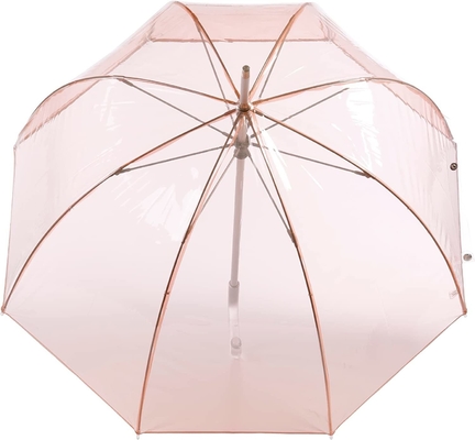 Logotipo personalizado Apollo Poe Pvc Color Cúpula Paraguas transparente para la promoción de la mujer caliente