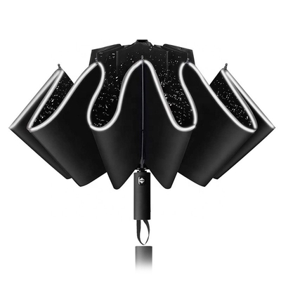 Sombrero portátil con tapa de caucho resistente al viento UV plegable invertido con impresión de logotipo