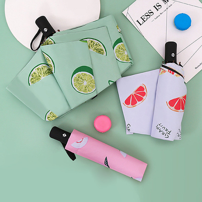 Impresión de logotipo personalizado Super impermeable portátil de color sólido 3 plegable paraguas abiertos automáticamente
