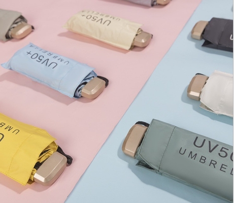 Impresión de paraguas plegables de moda cinco diseños personalizados Impresión de logotipos 20,5 pulgadas * 6k