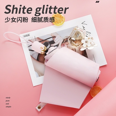 Paraguas de publicidad de vinilo de tres pliegues japoneses pequeños y frescos con color personalizado