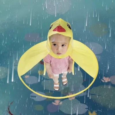 Impresión de logotipo personalizado OVNI Poncho transparente impermeable para niños Adultos Grupo de edad