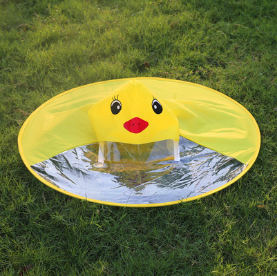 Pañuelo de lluvia de pato amarillo y paraguas de dibujos animados para el jardín de infantes