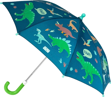 2023 lindo y fresco 8K mango de gancho resistente al viento Paraguas de lluvia para niños 190T Tejido de nylon