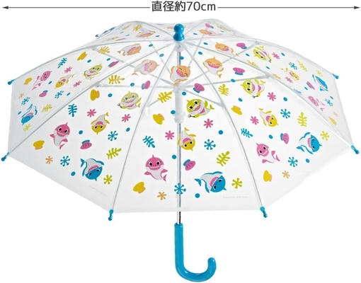 Impresión de tiburones Paraguas personalizados para niños Paraguas para niños POE Japón Paraguas