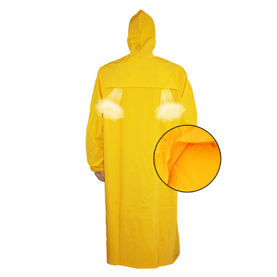 OXFORD CLOTH Camiseta de lluvia amarilla para adultos de PVC poliéster