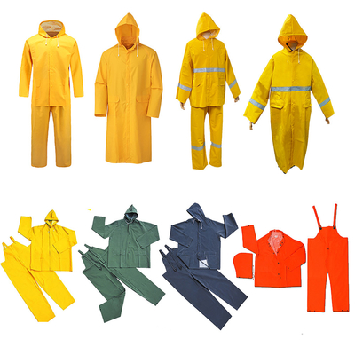 OXFORD CLOTH Camiseta de lluvia amarilla para adultos de PVC poliéster