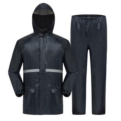 Logotipo personalizado Trabajador abrigo de lluvia chaqueta impermeable masculina para todas las estaciones traje de lluvia de dos piezas
