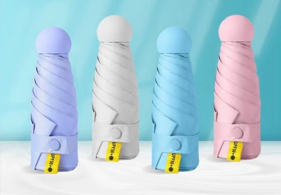 Impresión de placas completas 5 cápsulas plegables de protección UV bolsillo súper diminuto sombrilla cadena de suministro ágil
