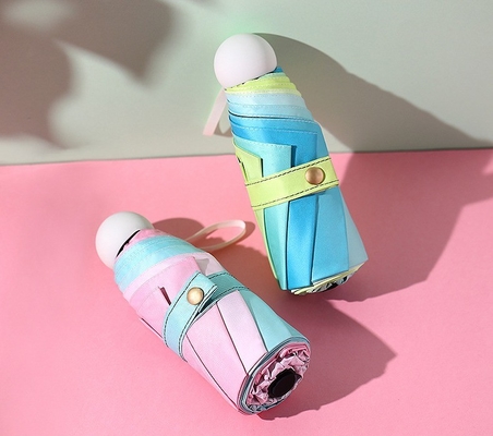 Novedad Gradiente Creativo Color Morandi Estilo 50% Protector solar plegable Paraguas de bolsillo