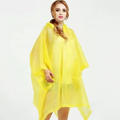 Viajes Caminata Equipo de lluvia Abrigos de lluvia amarillos Para adultos Poncho conveniente Vestidos de lluvia para una persona