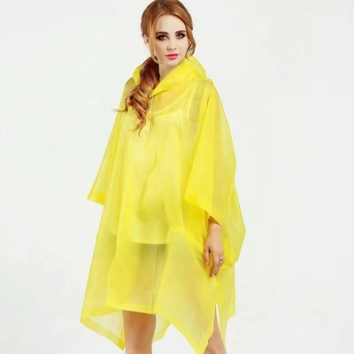 Viajes Caminata Equipo de lluvia Abrigos de lluvia amarillos Para adultos Poncho conveniente Vestidos de lluvia para una persona