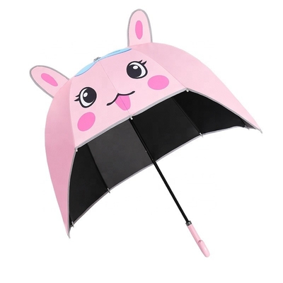 Diámetro 67cm Casco de dibujos animados Paraguas Manual Diseño abierto lindo para niñas UV e invernadero