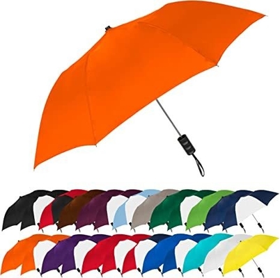 Diseño minimalista Paraguas automático plegable abierto con espectro de colores y eje de acero