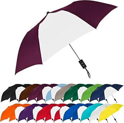 Diseño minimalista Paraguas automático plegable abierto con espectro de colores y eje de acero