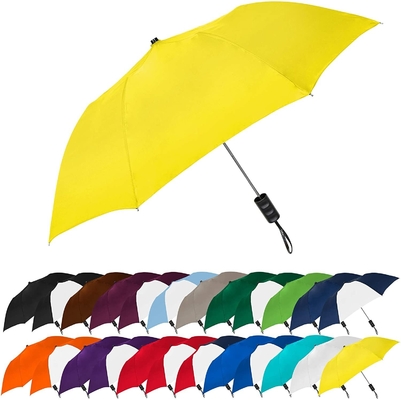 Diseño minimalista Paraguas automático plegable abierto con espectro de colores y eje de acero