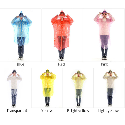 Adultos estilo Glam de diseño impermeable transparente largo poncho con capucha desechable