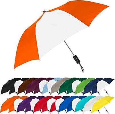 Diseño minimalista Paraguas automático plegable abierto con espectro de colores y eje de acero