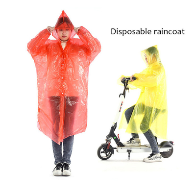 Adultos estilo Glam de diseño impermeable transparente largo poncho con capucha desechable