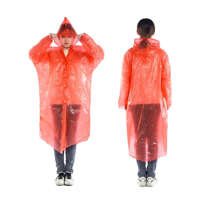 Adultos estilo Glam de diseño impermeable transparente largo poncho con capucha desechable
