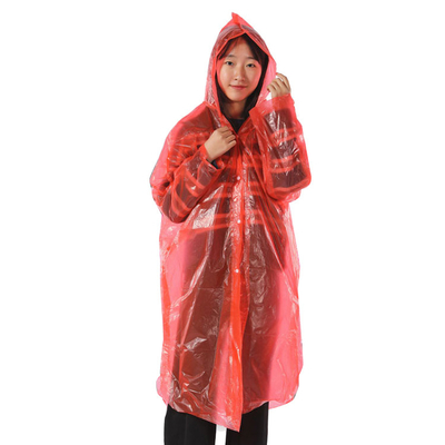Adultos estilo Glam de diseño impermeable transparente largo poncho con capucha desechable