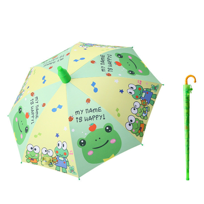 Paraguas para niños de mango largo con funcionamiento semiautomático y estuche impermeable