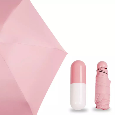 Capsula de protección UV de cinco pliegues de bolsillo Super diminuto paraguas con impresión de placa completa