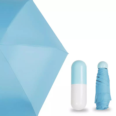 Capsula de protección UV de cinco pliegues de bolsillo Super diminuto paraguas con impresión de placa completa