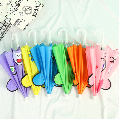 Mini paraguas para niños de colores personalizados con mango largo y diseño de dibujos animados adorable