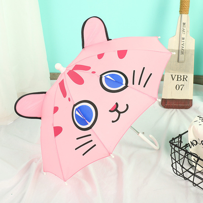 Mini paraguas para niños de colores personalizados con mango largo y diseño de dibujos animados adorable