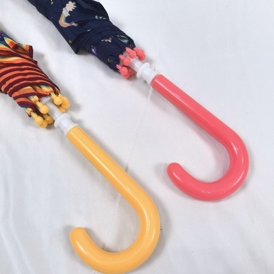 Rainbow Kids Paraguas Largo mango Seguro y fácil de abrir para niños del jardín de infantes