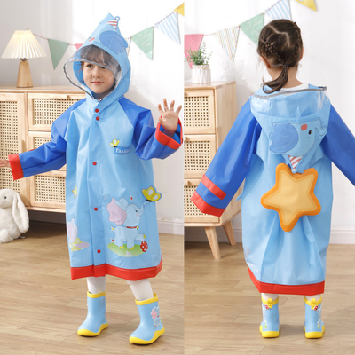 Abrigos de lluvia de dibujos animados para niños Abrigos de lluvia de rayas reflectantes para adultos Imprimidos para niños Abrigos de lluvia