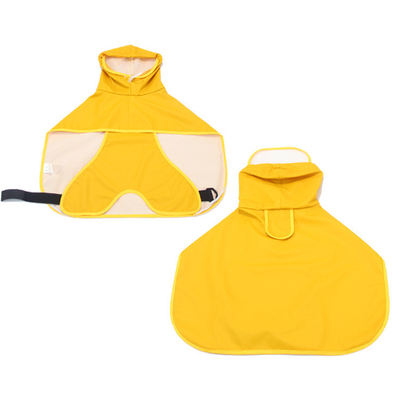 Poncho estilo impermeable reflector del perro impermeable con apertura de arnés y bolsillo de bolsa de caca