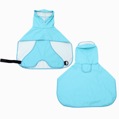 Poncho estilo impermeable reflector del perro impermeable con apertura de arnés y bolsillo de bolsa de caca