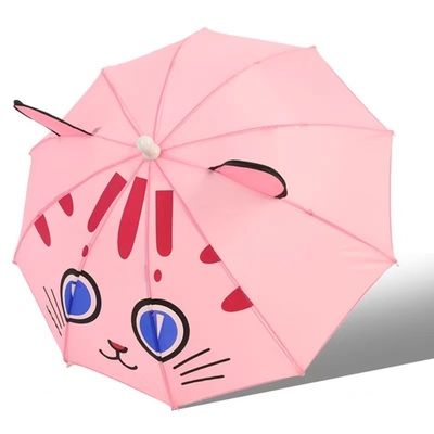 Estilo Especial 170T Tejido de Nylon 11 pulgadas * 10k Paraguas 3D impresos por animales personalizados para niños