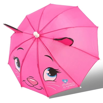 Estilo Especial 170T Tejido de Nylon 11 pulgadas * 10k Paraguas 3D impresos por animales personalizados para niños